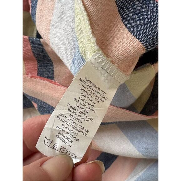 Indigo Rein striped linen blend joggers - M - Picture 8 of 8